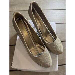 Dream Pairs Size 10 Womens Low Stiletto Heel Dress Pumps Festival Formal Wedding